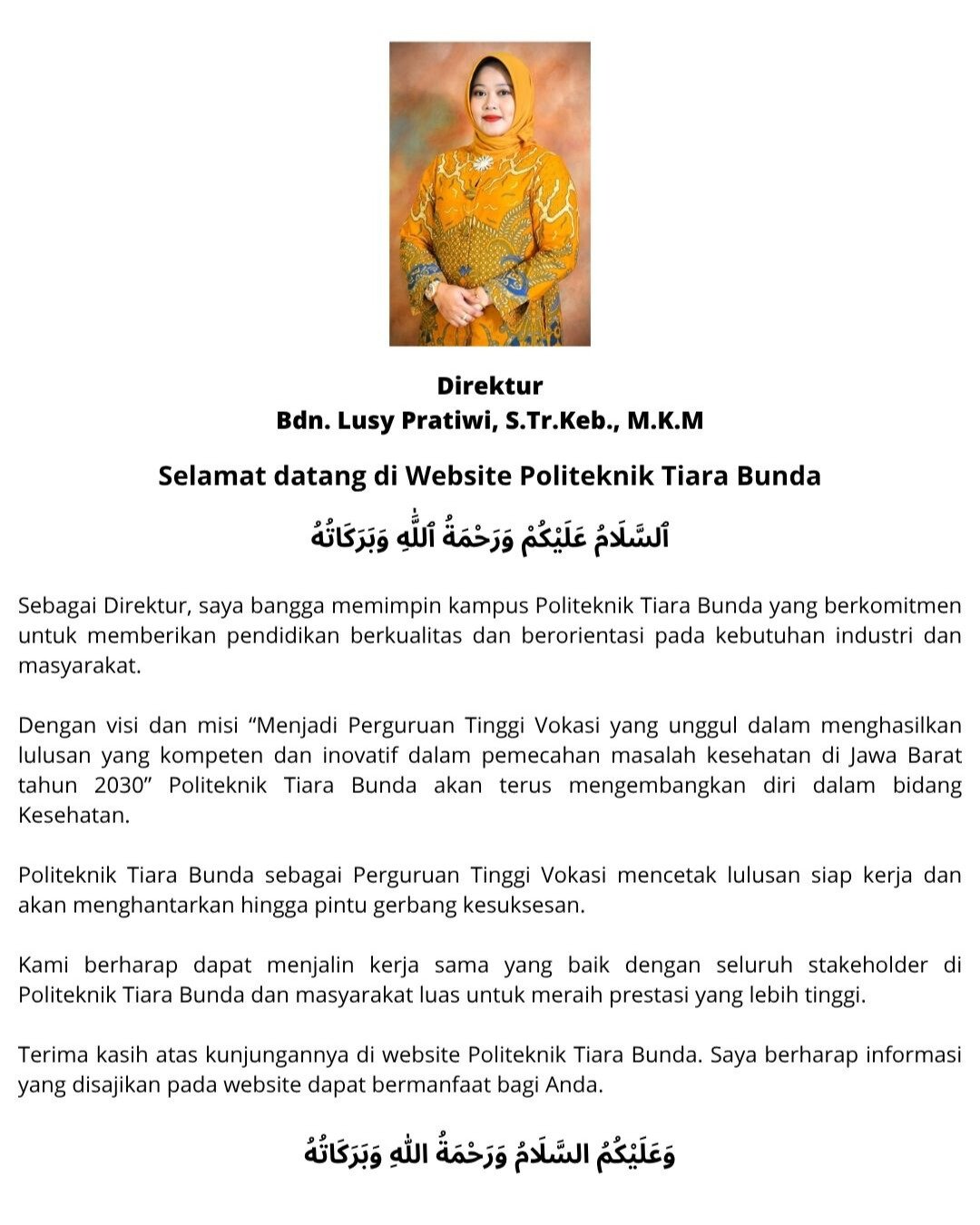 Sambutan Direktur
